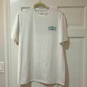 Mens White Performance Short Sleeve Shirt
